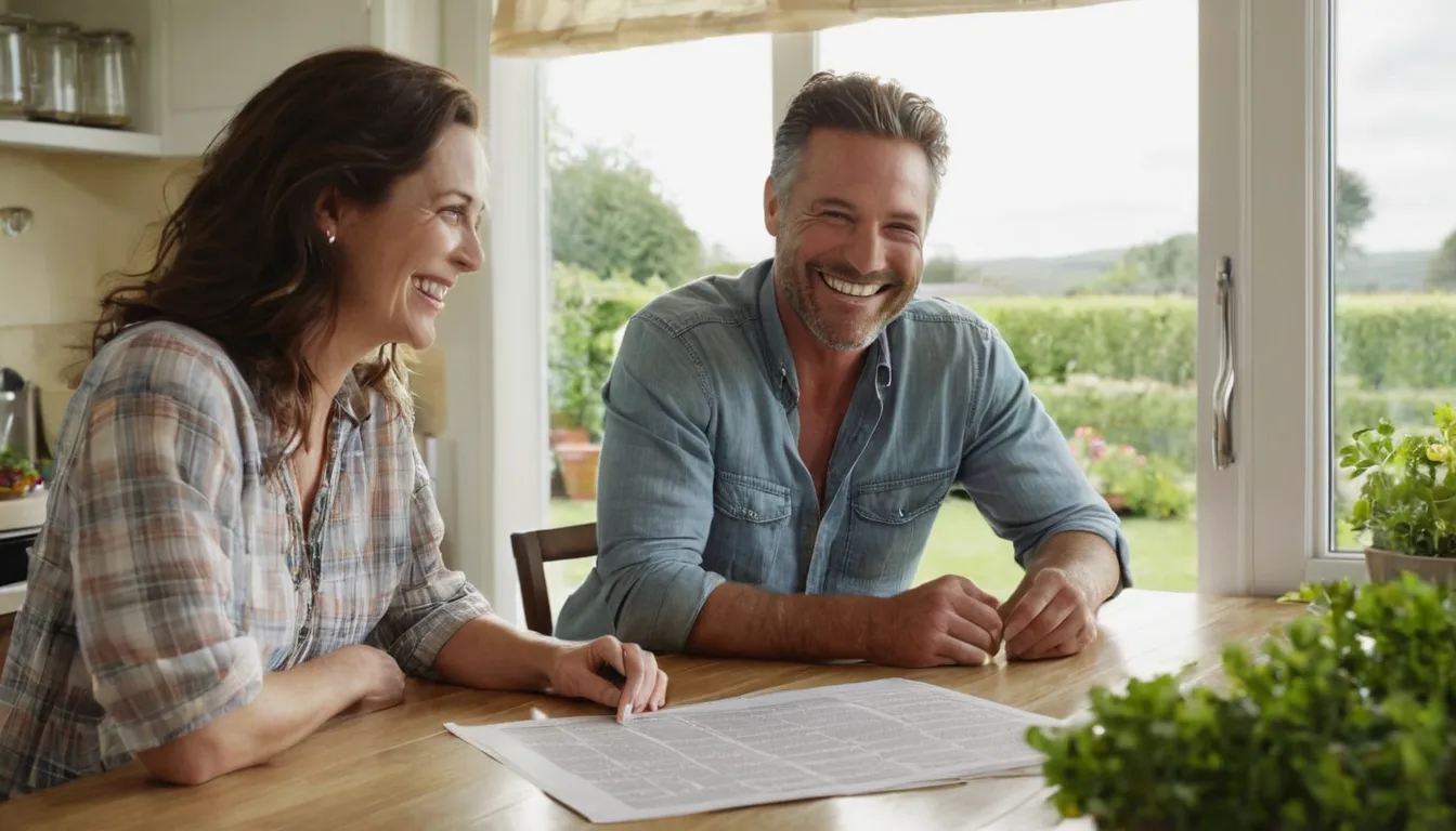 A homeowner reviewing a written window quote at a kitchen table in San Diego