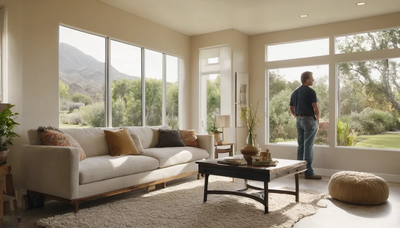 A bright living room in a San Diego home with new energy efficient windows letting in soft daylight